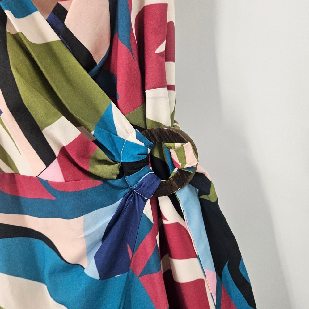 Hutch Anthropologie Sohla Wrap Maxi Dress Multi Tropical Wedding Guest Maxi Sz M - Picture 7 of 16